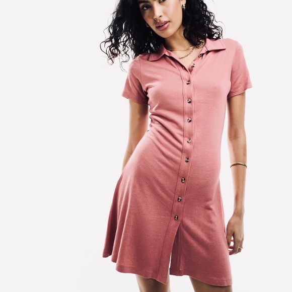 ASOS DESIGN collared mini tea dress in Rust - Picture 1 of 5